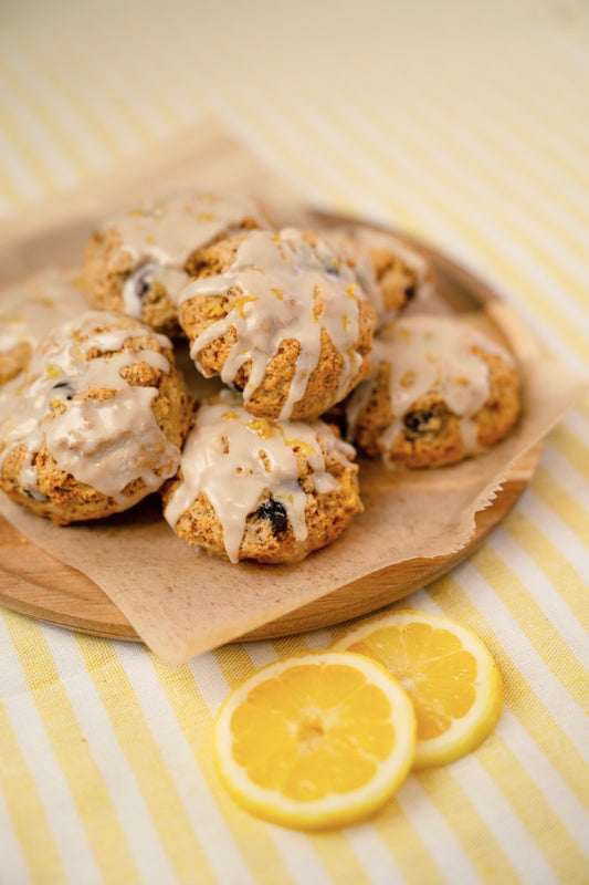 Glazed Lemon Blueberry Scone