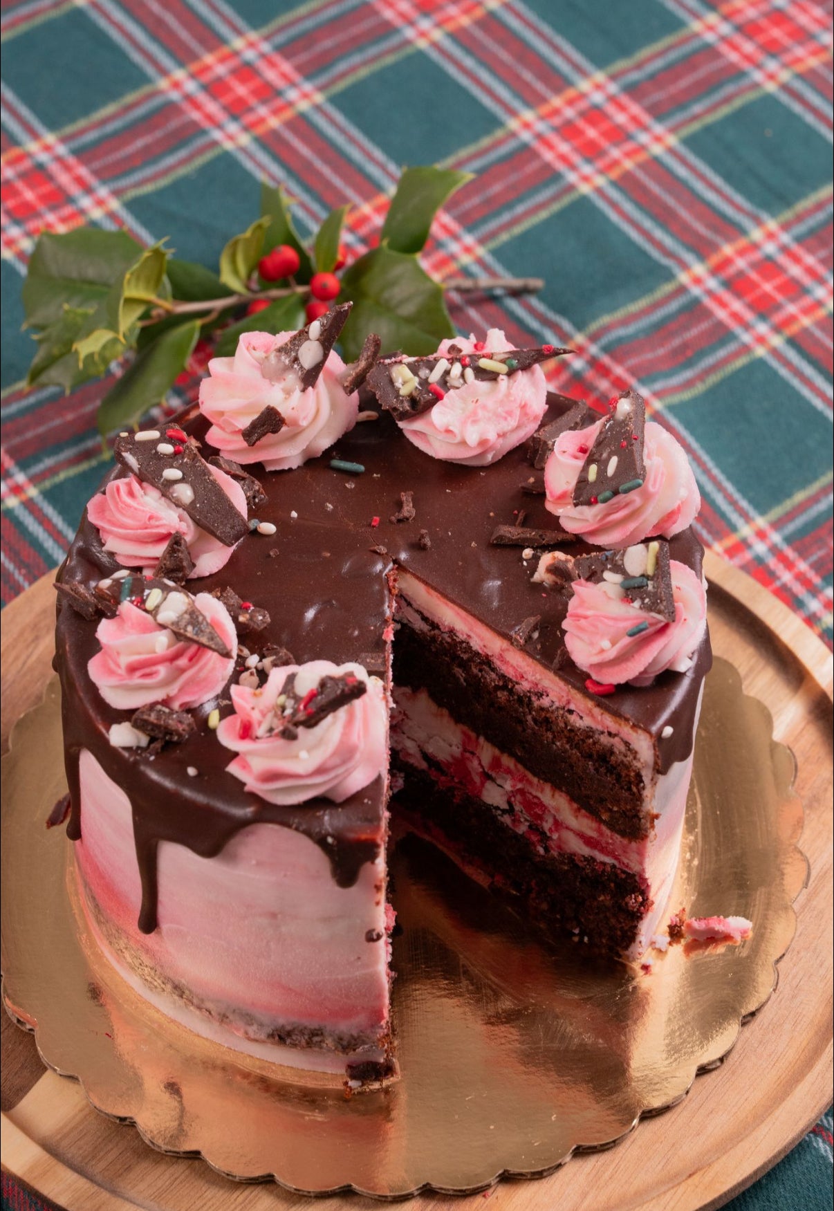 Chocolate Peppermint Layer Cake 6"