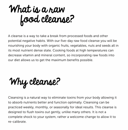 5 Day Raw Food Cleanse