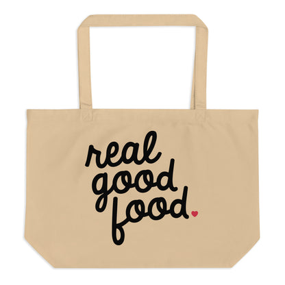 Large Real Good Food Tote Bag